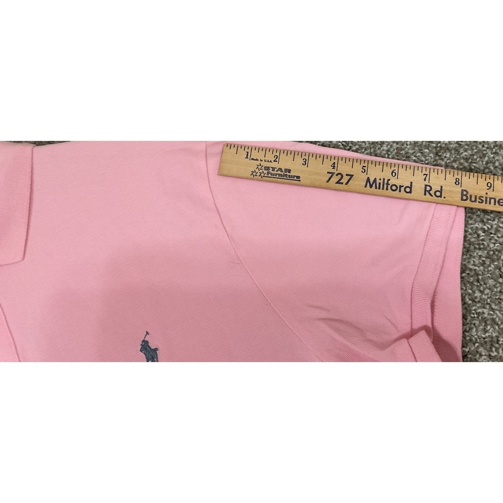 Polo Ralph Lauren Short Sleeve Polo Shirt Men's XXL Classic Fit Pink Grey Pony - Picture 7 of 7